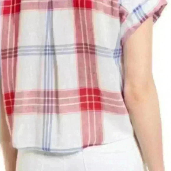 Rails Amelie plaid linen blend top - Picture 2 of 6